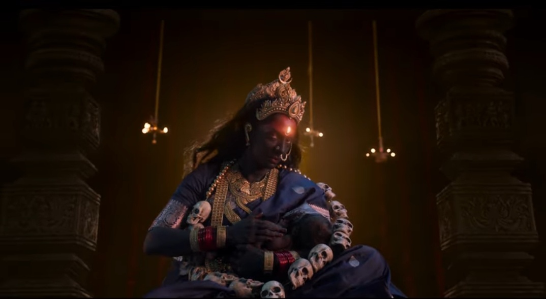 “Goddess Kali breastfeeding a child.”